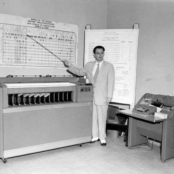 De Laia Serra 'A wall sized display sample of a punch card for the 1954 U.S. Census of Agriculture'.jpg
